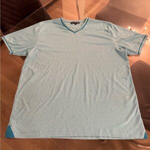 Light Blue V-Neck Men's Tee